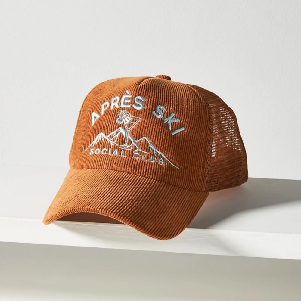 NWT Anthropologie Corduroy Après Ski Trucker Hat